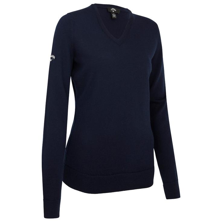 Callaway Golf Pullover V Neck Extra Fine Me Dark Navy Präsentation
