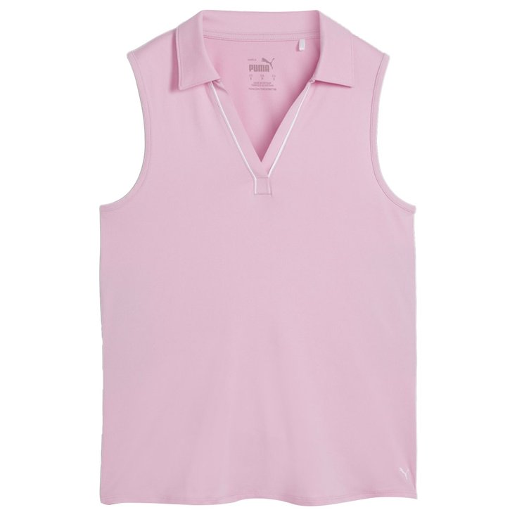 Puma Golf Polohemde W Cloudspun Piped SL Polo Pink Icing Präsentation