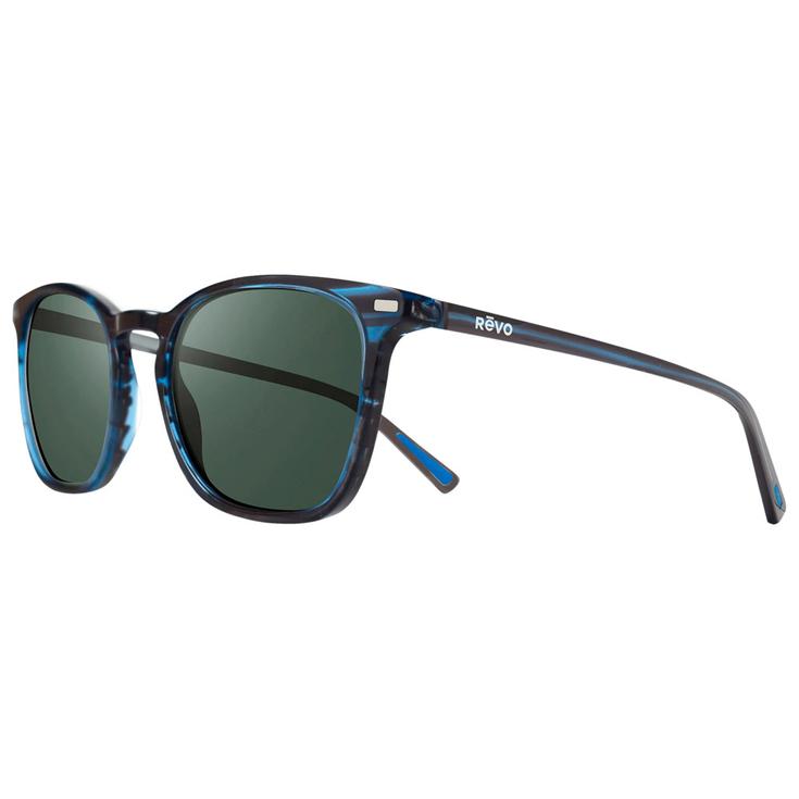 Revo Sonnenbrille Watson Blue Horn Crystal Smoke Green Polarized Präsentation