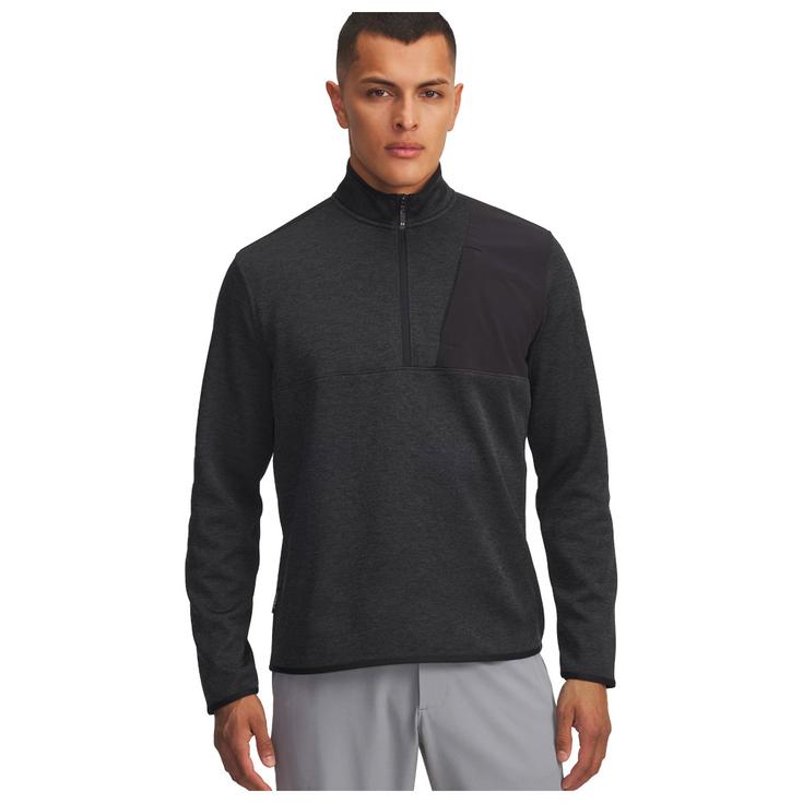 Under Armour Pullover Drive Sweater Fleece Half Zip Black Anthracite Black Präsentation