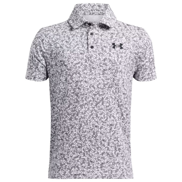 Under Armour Polohemde Playoff Printed Polo White Black Black Präsentation