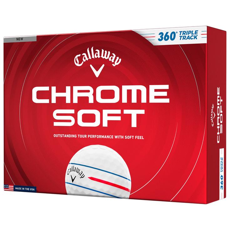 Callaway Golf Balles neuves Chrome Soft 360 Triple Track White Présentation