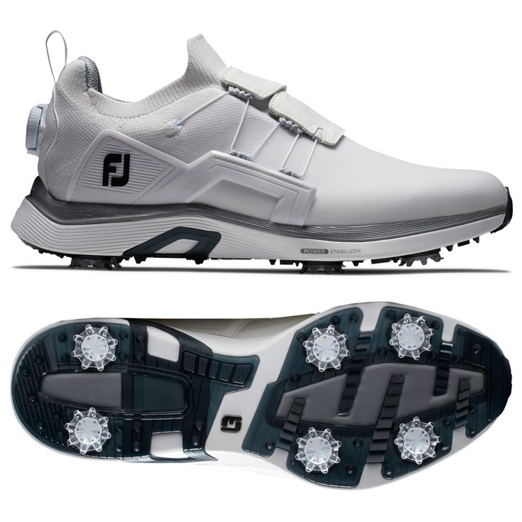 Footjoy Schuhe mit Spikes Hyperflex Boa White White Black Präsentation