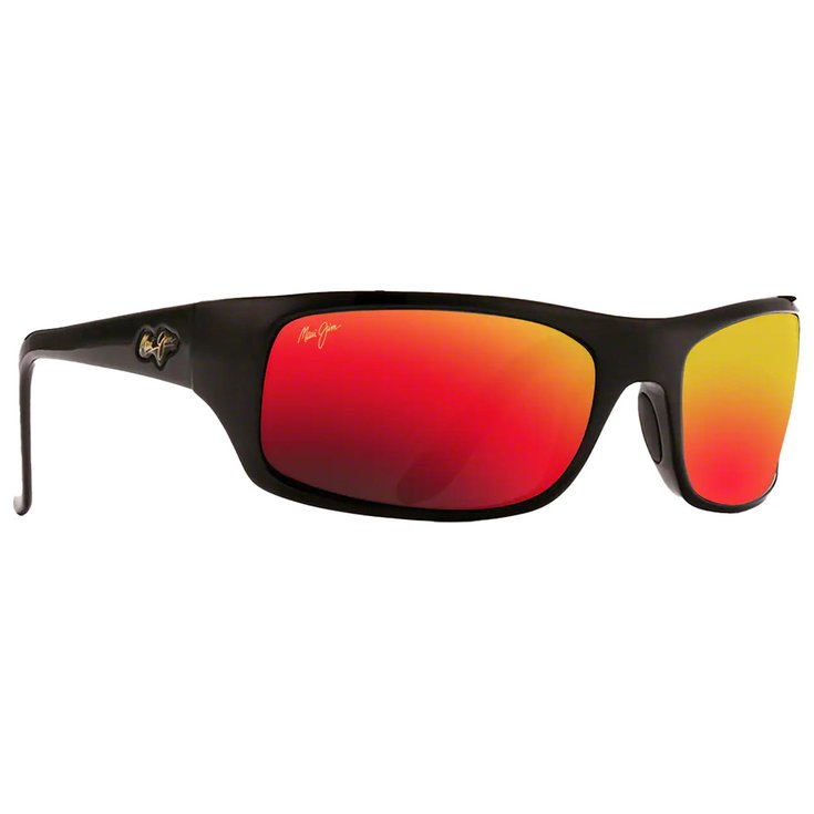 Maui Jim Sonnenbrille Peahi Noir Brillant Hawaii Lava Präsentation