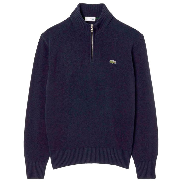 Lacoste Pullover Classic Wool 1/4 Zip Marine Präsentation