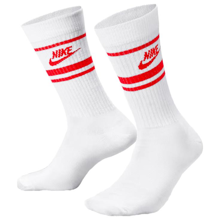 Nike Socken Everyday Esential Pairs White University Red Präsentation
