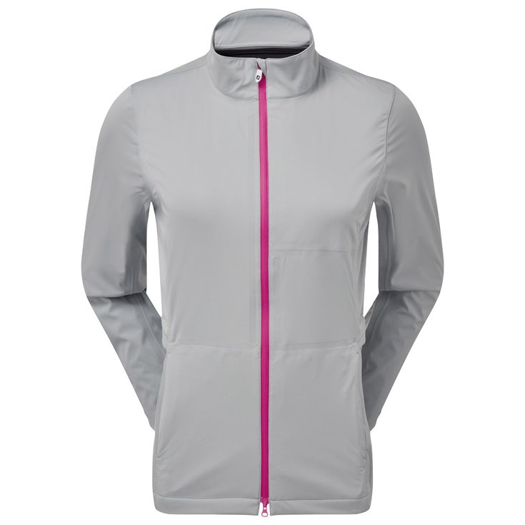 Footjoy Veste pluie Women's Hydroknit Jacket Grey Pink Présentation