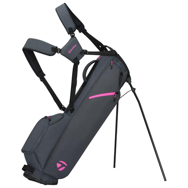 Taylormade Standbag (Komplettsatz) Flextech Carry Grey Neon Pink Präsentation