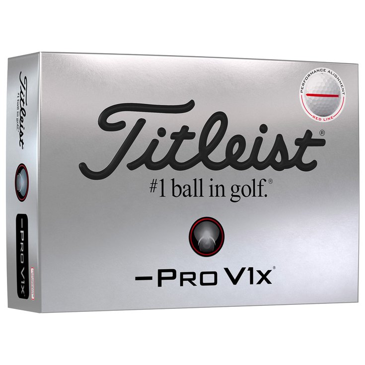 Titleist Neue Golfbälle Pro V1x Left Dash Performance Alignment Red Präsentation