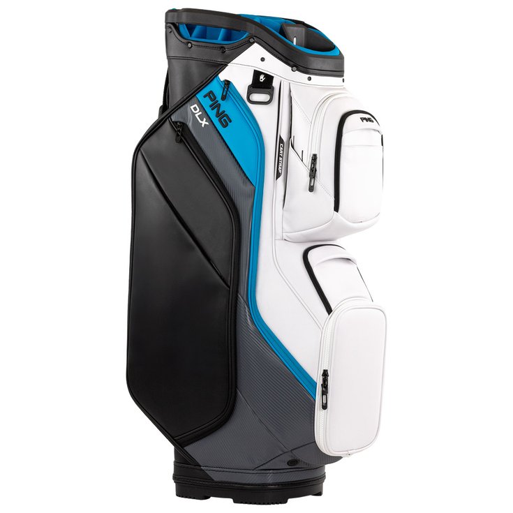 Ping Cartbag (Komplettsatz) DLX 244 White Dark Grey Blue Präsentation
