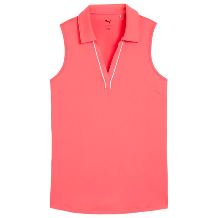Puma Golf W Cloudspun Piped SL Polo Peach Frost Präsentation