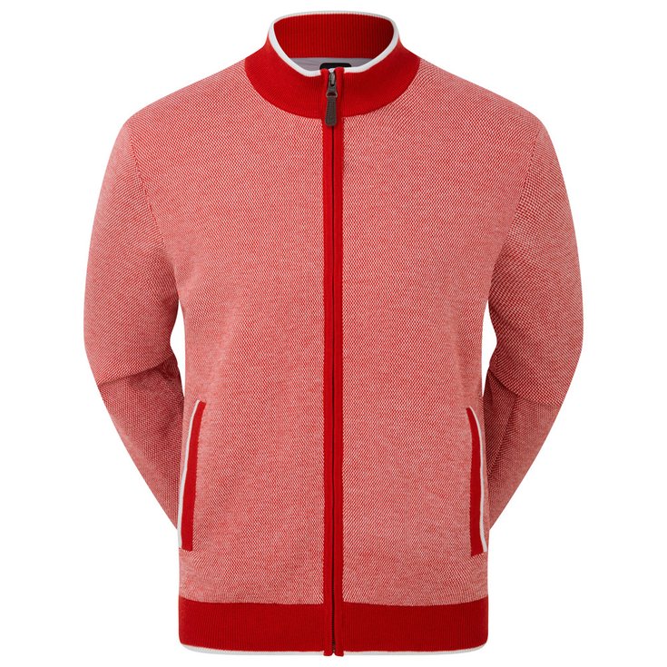 Footjoy Pullover Full-Zip Lined Pullover Red Präsentation