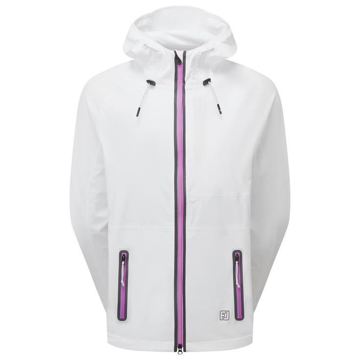 Footjoy Regenjacke Hydroknit Jacket White Black Berry Präsentation