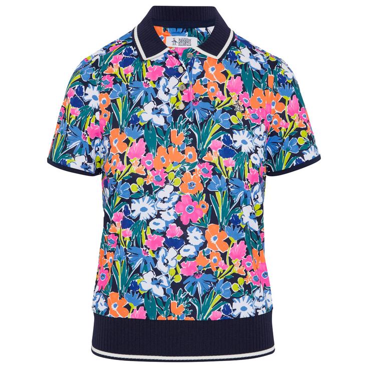 Original Penguin Polohemde Sketch Floral SS Black Iris Präsentation