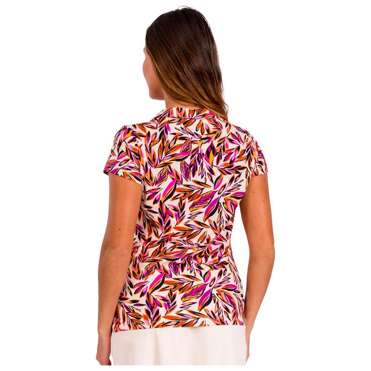 Chiberta Polohemde Ines Ecru Orange Rücken