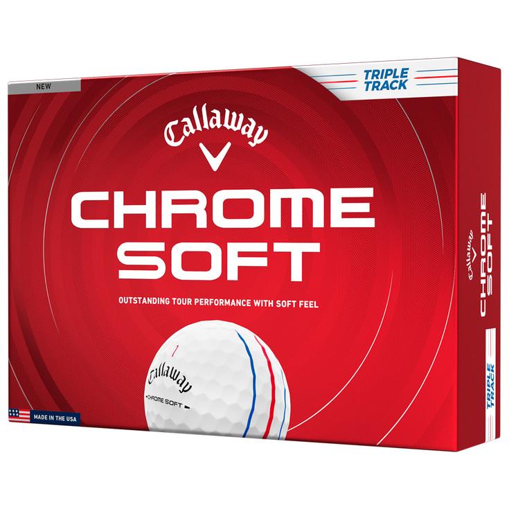 Callaway Golf Balles neuves Chrome Soft Triple Track White Présentation