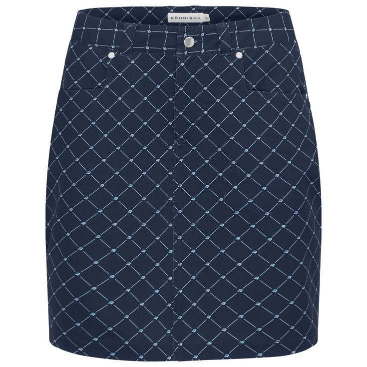 Rohnisch Chie Comfort Skort Micro R Check Navy 