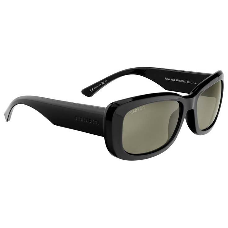 Serengeti Sonnenbrille Bianca Nova Shiny Black Mineral Polarized 555nm Präsentation