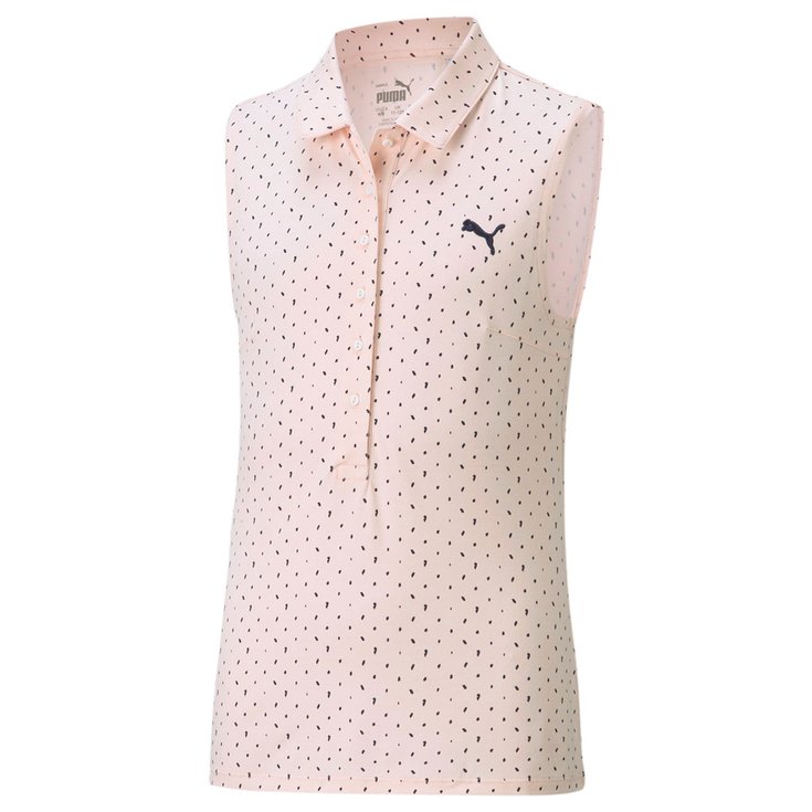 Puma Golf Polo Girl Cloudspun Sleeveless Polka Polo Cloud Pink Présentation