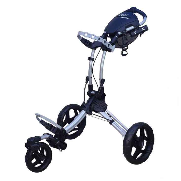 ClicGear Manueller Trolley (3 Räder) RV1S Swivel Silver Black Präsentation