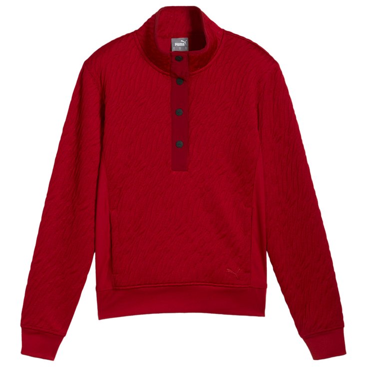 Puma Golf Pullover W Jacquie Snap Pullover Intense Red Präsentation