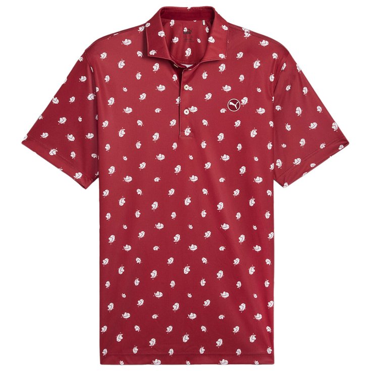 Puma Golf Polohemde Pure Love Birdies Polo Intense Red White Glow Präsentation