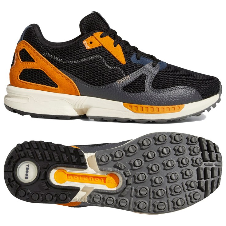 Adidas Chaussures sans spikes Adicross ZX Primeblue Core Black Grey One Focus Orange Présentation