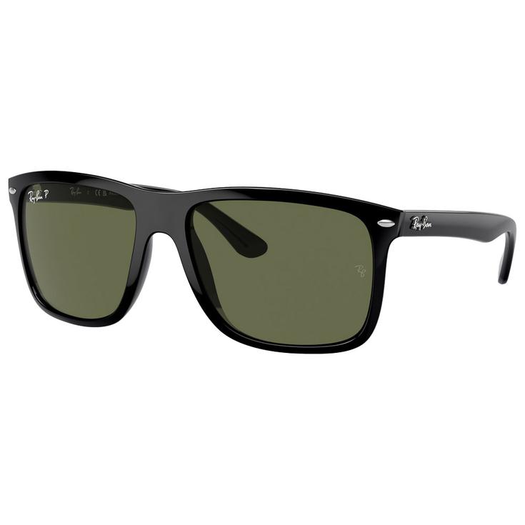 Ray Ban Sonnenbrille RB4547 Boyfriend Two Polished Black Green Polar Präsentation
