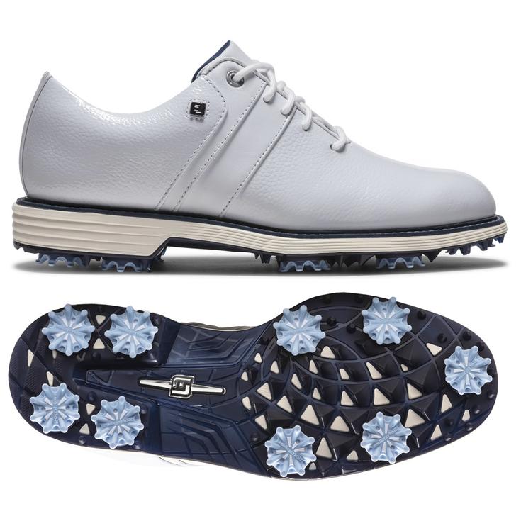 Footjoy Chaussures avec spikes Premiere Series Packard Women White White Navy Présentation