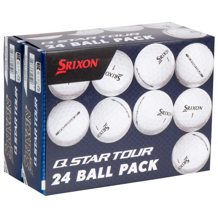 Srixon Neue Golfbälle Q-Star Tour 5 Sleeved 24 Balles White Präsentation