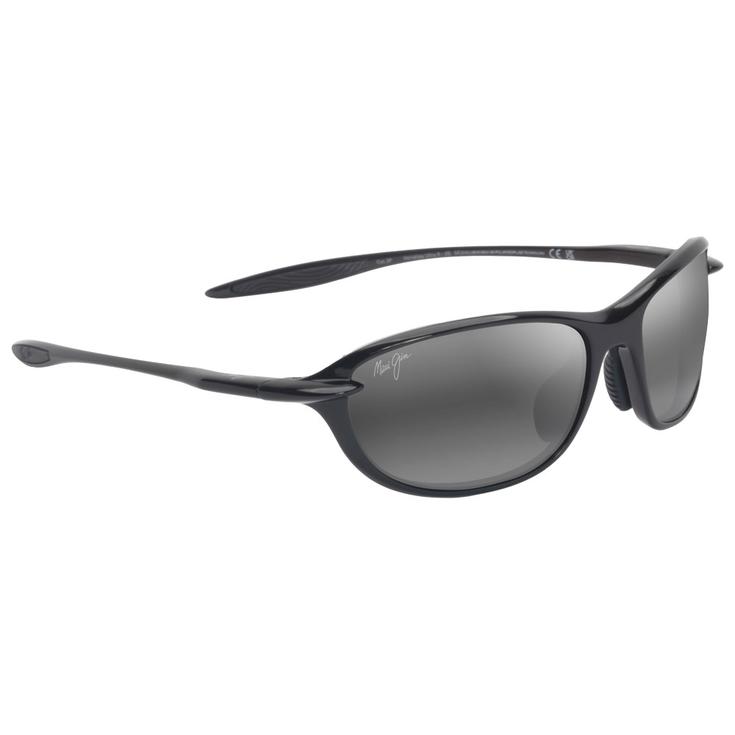 Maui Jim Sonnenbrille Hookipa Ultra R Xs Shiny Black Neutral Grey MauiUltra Präsentation