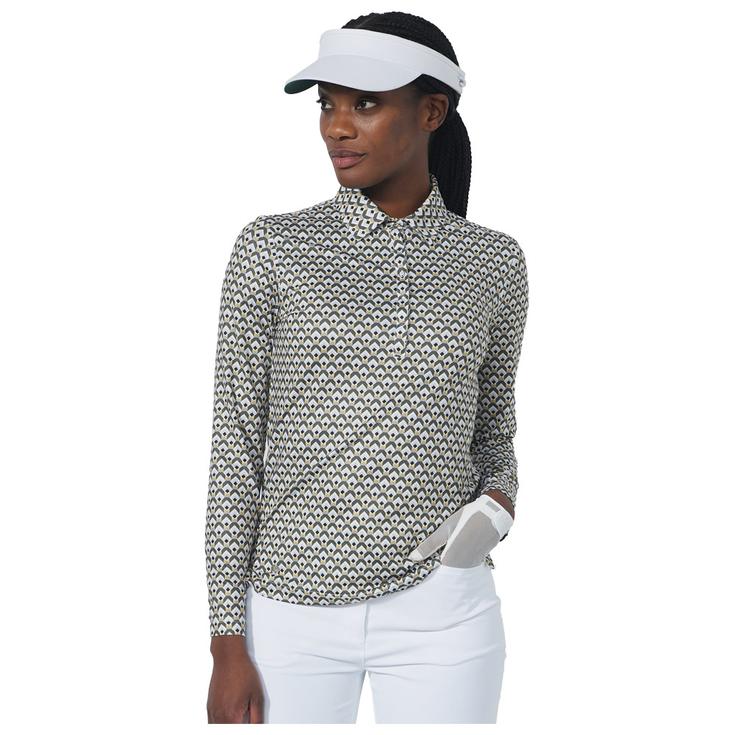 Daily Sports Polohemde Printed Air Ls Polo Shirt Diamond Geo Präsentation