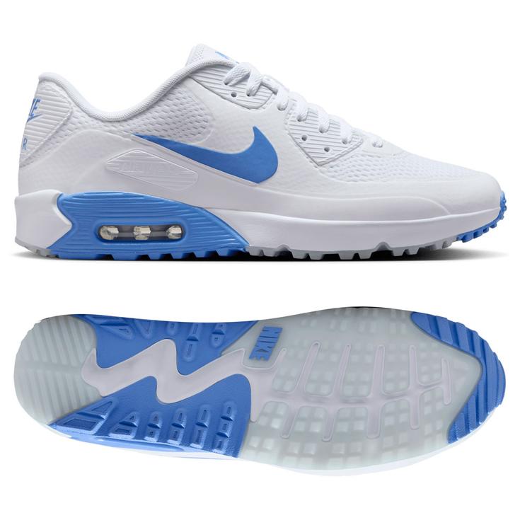 Nike Schuhe ohne Spikes Air Max 90 G White Royal Pulse Präsentation