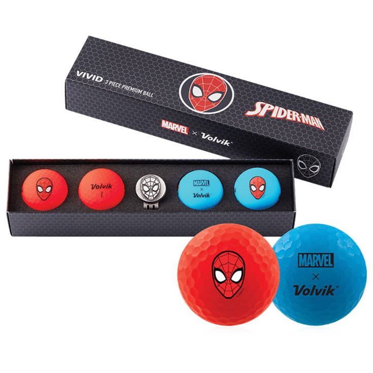 Volvik Balles neuves 4 Balles Vimat + BM Spider Man - Sans Présentation