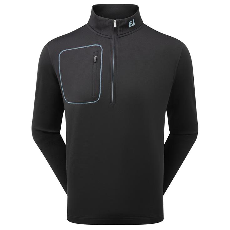 Footjoy Pullover Thermoseries Texture Midlayer Black Präsentation