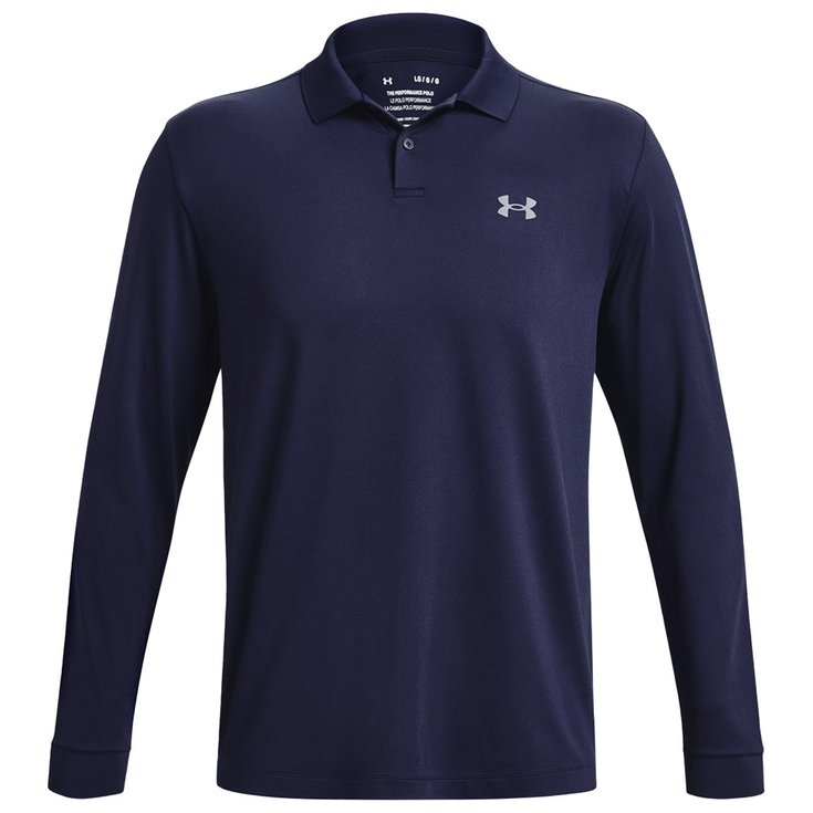 Under Armour Polohemde Performance 3.0 LS Midnight Navy Pitch Gray Präsentation