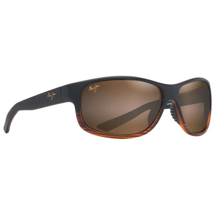 Maui Jim Sonnenbrille Kaiwi Channel Stripe Dark Brown Bronze Hcl Mineral Superthin Präsentation