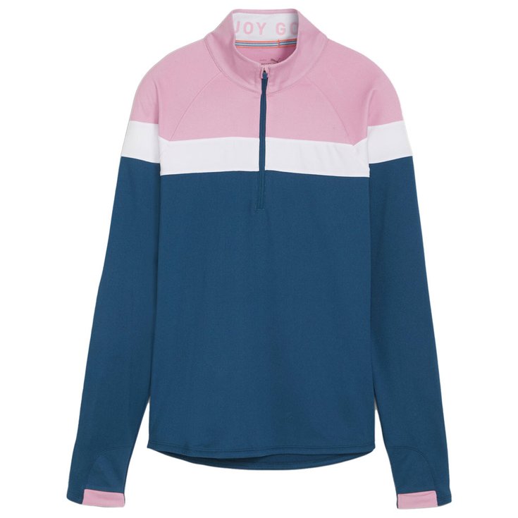 Puma Golf Pullover W Lightweight 1/4 Zip Ocean Tropic Pink Icing Präsentation