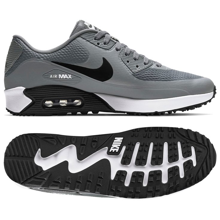Nike Schuhe ohne Spikes Air Max 90 G Smoke Grey Back Präsentation