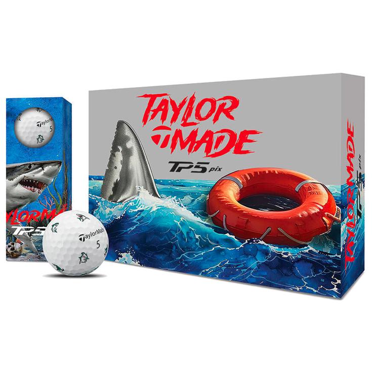 Taylormade Neue Golfbälle TP5 Pix Limited Edition Sharks Präsentation
