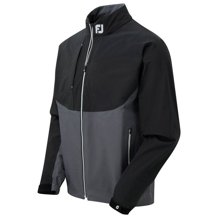 Footjoy Veste pluie DryJoys Tour LTS Jacket Charcoal Black White Détail