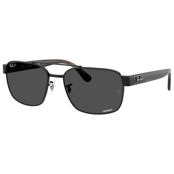 Ray Ban Sonnenbrille RB3751CH Polished Black Chromance Dark Grey Polar Präsentation