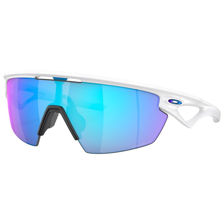 Oakley Sonnenbrille Sphaera Matte White Prizm Sapphire Polarized Präsentation