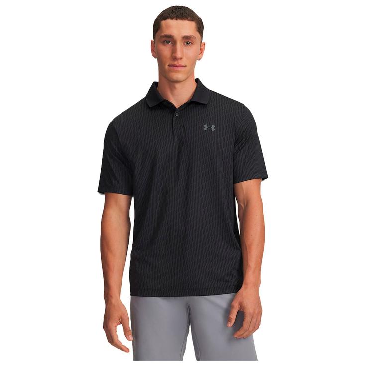 Under Armour Polohemde Perf 3.0 Printed Polo Midnight Black Anthracite Pitch Gray Präsentation