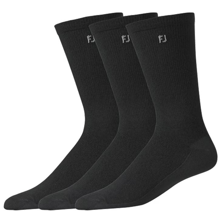 Footjoy Socken Prodry Lightweight Crew 3 Pairs Black Präsentation