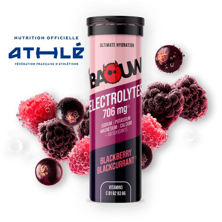 Baouw Pastilles Electrolytes (x10) 50 g. Mûre Cassis 