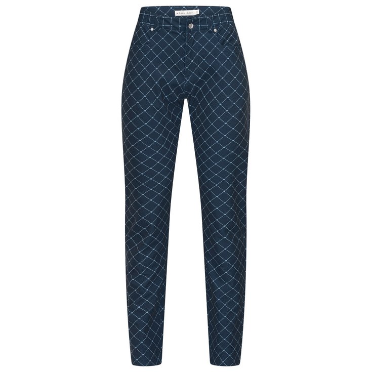 Rohnisch Hose Chie Comfort Pants 30 Micro R Check Navy Präsentation