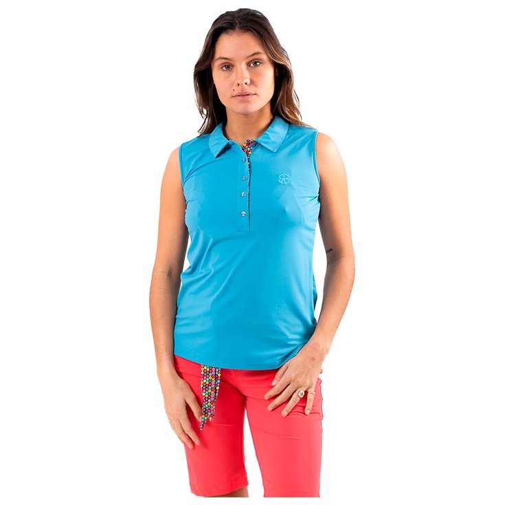 Chiberta Polohemde Light Bleu Vert Präsentation