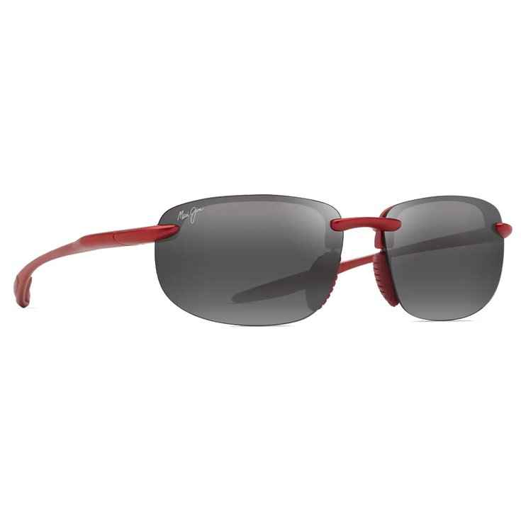 Maui Jim Sonnenbrille Hookipa Ultra Asian Fit Metal Matte Red Neutral Grey MauiUltra Präsentation