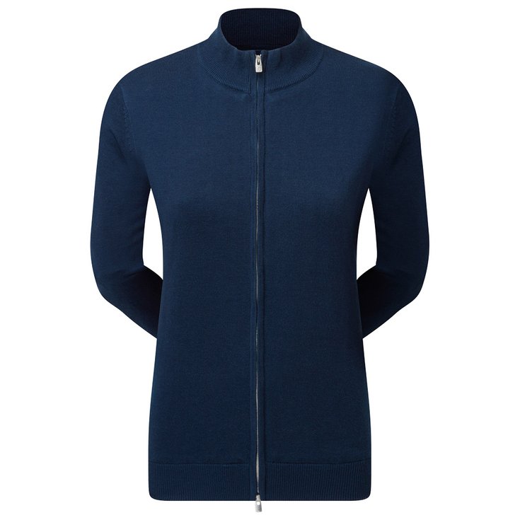 Footjoy Jacke Drirelease Full Zip Lined Sweater Navy Präsentation